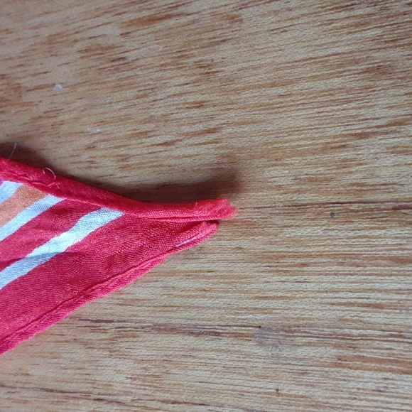 Vtg Oscar de la Renta Colorful Stripe Silk Scarf 7"×72" - Picture 6 of 7